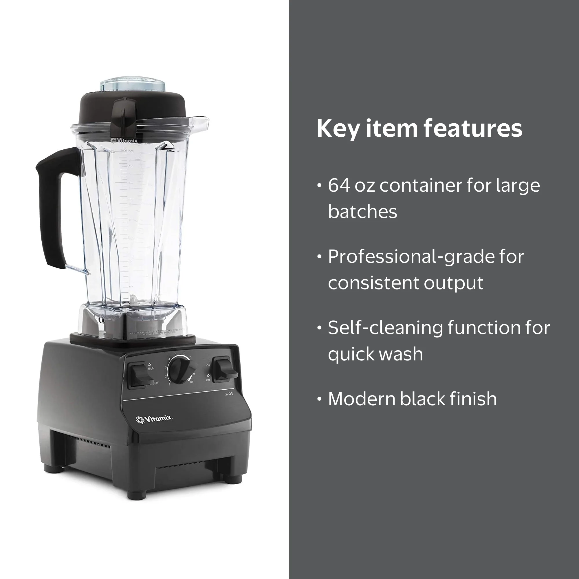 Vitamix 5200 Professional-Grade Blender with Self-Cleaning 64 oz
