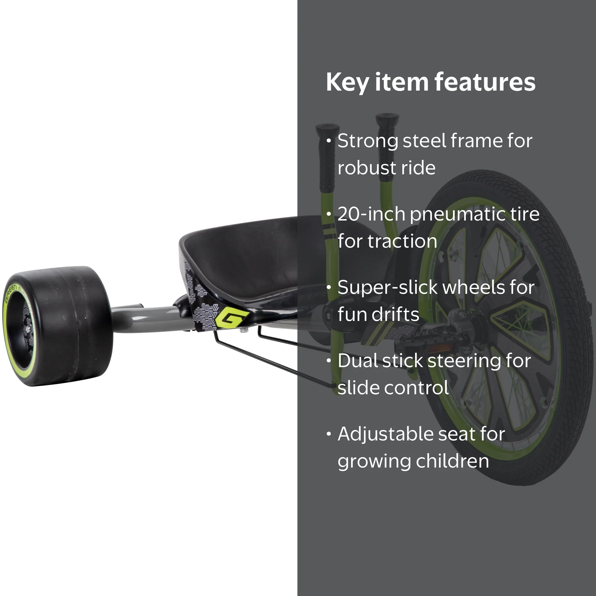 HUFFY 三輪　トライフル Huffy Bike: 20-inch Green/Gray Drift Trike, Three-Pedal Bicyle for