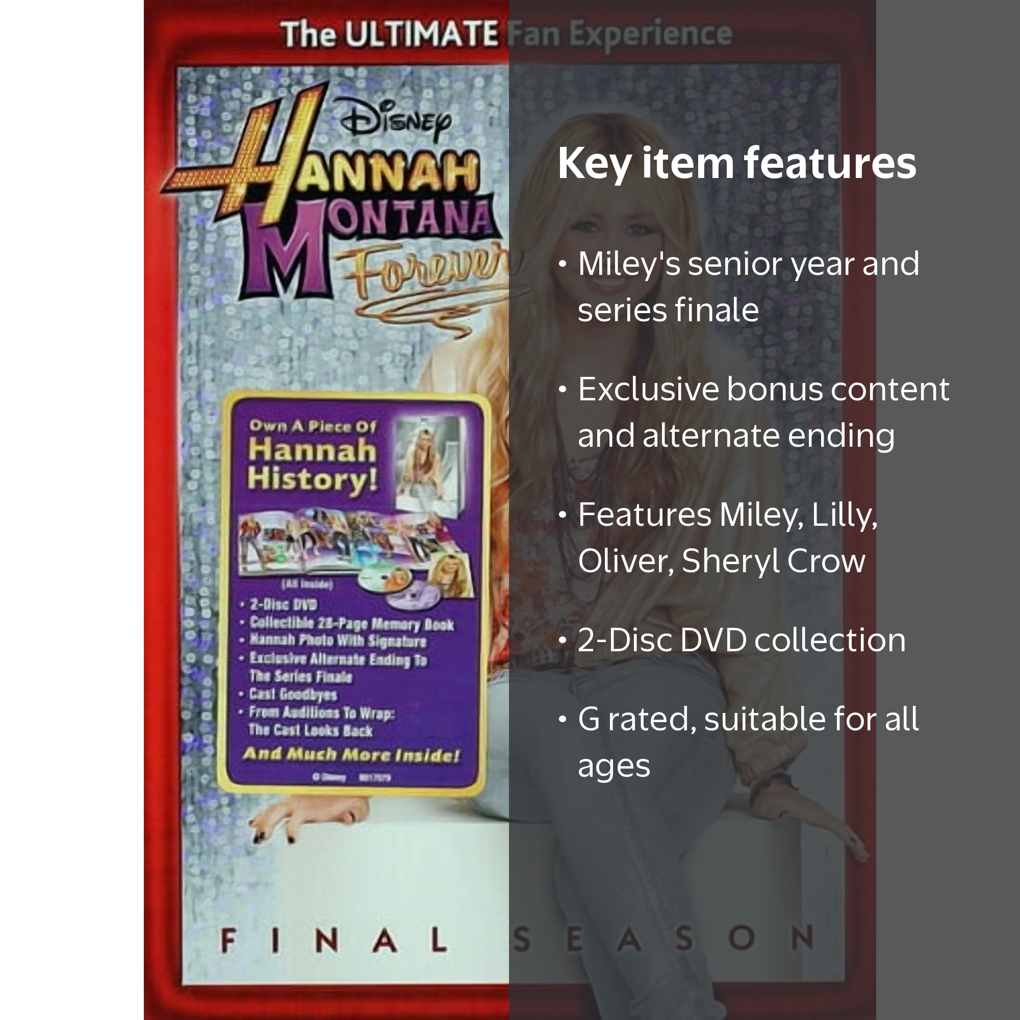 Disney DIS D105982D Hannah Montana Forever Final Season, DVD Set