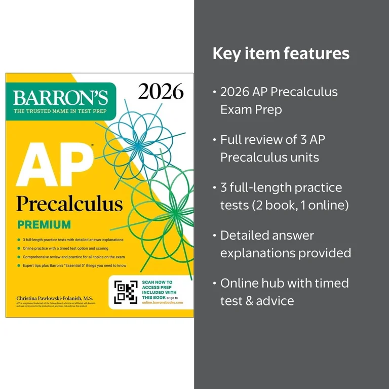 Christina Pawlowski-Polanish Barron's AP Precalculus 2026, Prep