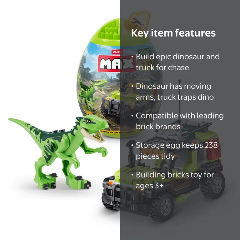 Max Build More Dino Adventure Raptor Force Building Bricks for
