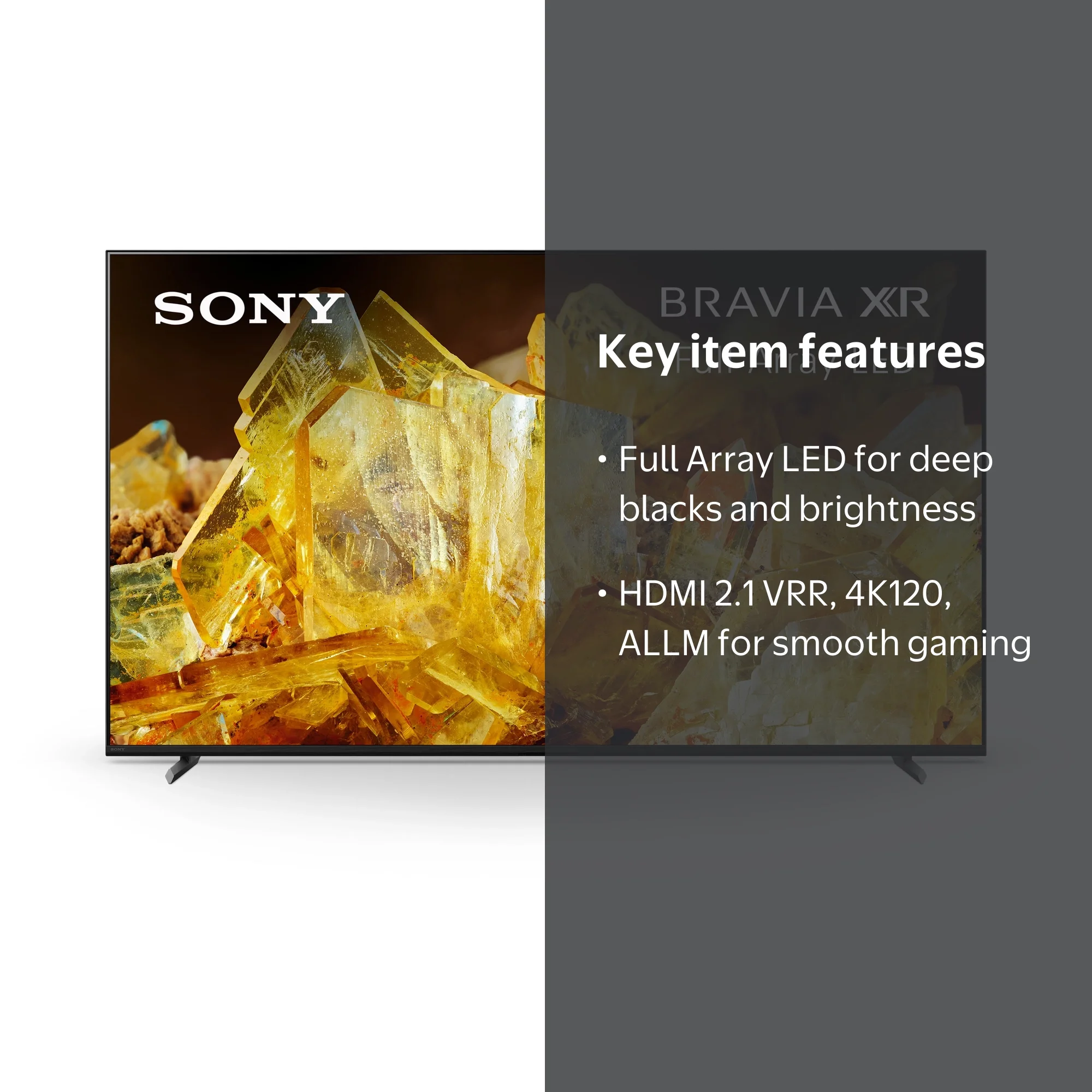 Sony 55” BRAVIA XR X90L 4K HDR Full Array LED Smart Google TV with