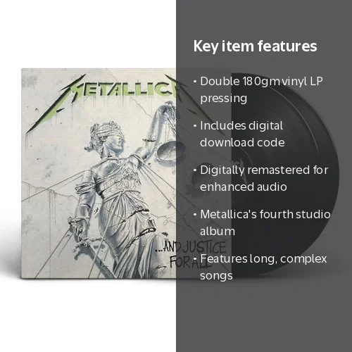 Metallica - And Justice For All - Vinyl Record, Double 180gm