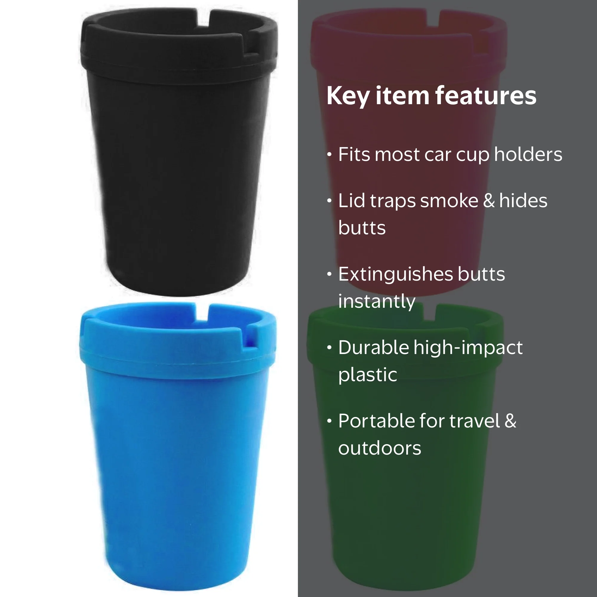 cigarette bucket for outside diy 2 Ashtray Container Extinguish Cup Car Butt Bucket Smoke Ash Tray Holder  Colors