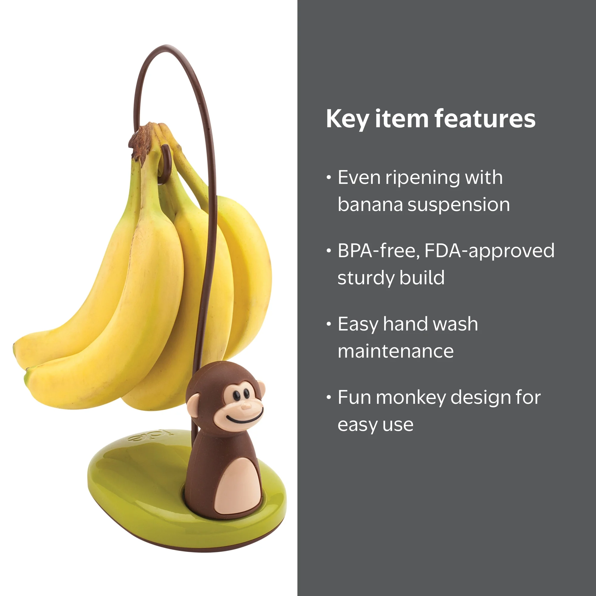Joie Monkey Banana Tree, Plastic, Durable, Supports Even Ripening