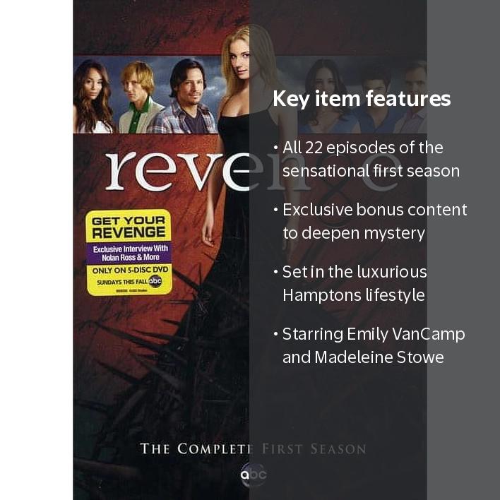 Disney, Revenge The Complete First Season, 22 Episodes - Walmart.com