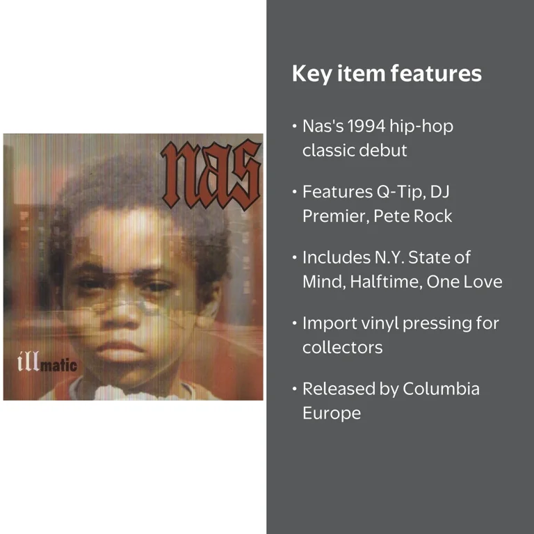 Nas - Illmatic Album - Classic Rap/Hip-Hop Vinyl Record - Walmart.com