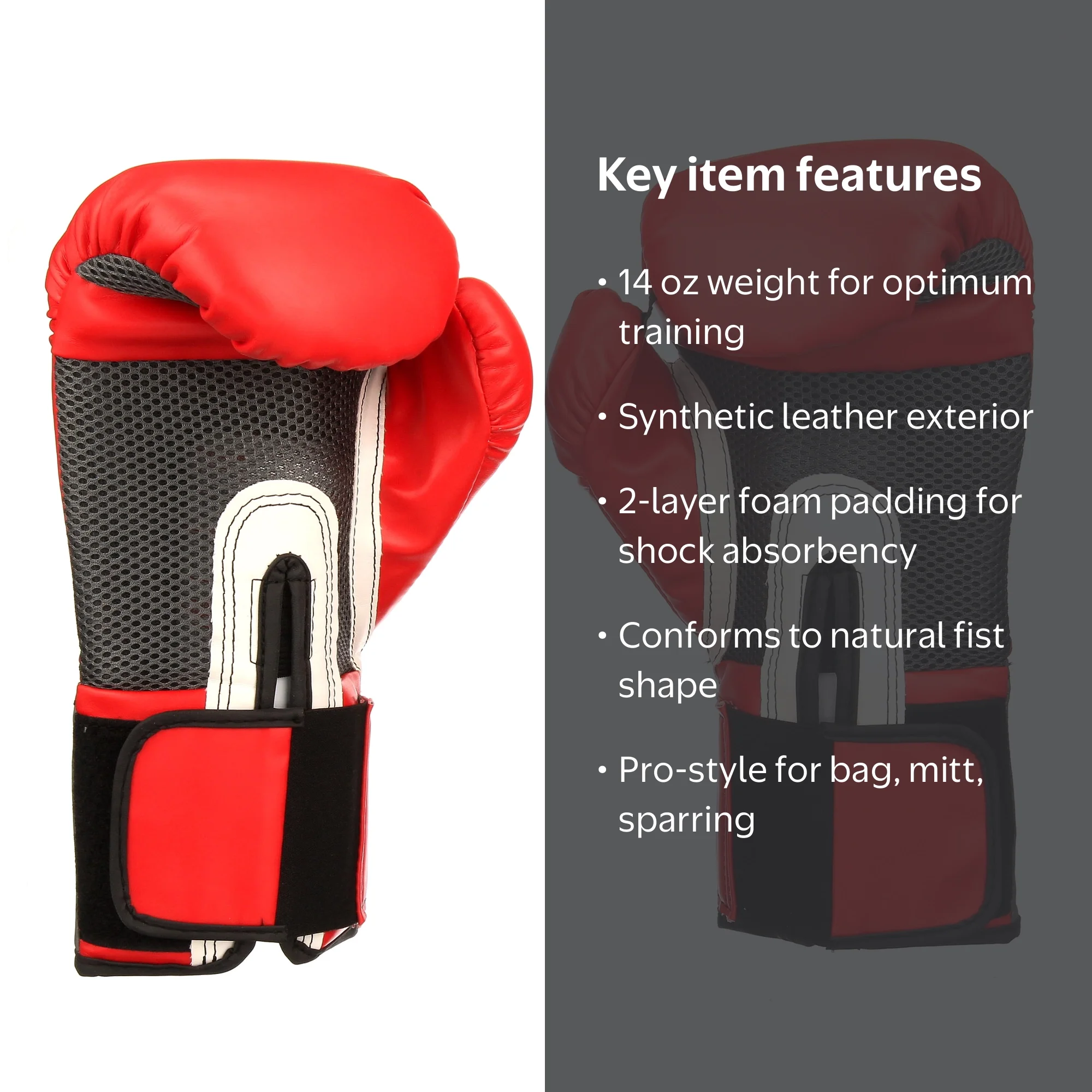 Everlast Pro Boxing Glove 14oz Red - Walmart.com