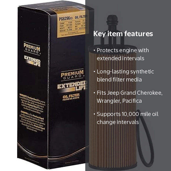 Premium Guard Extended Life Oil Filter up to 10k Miles PG6296EX