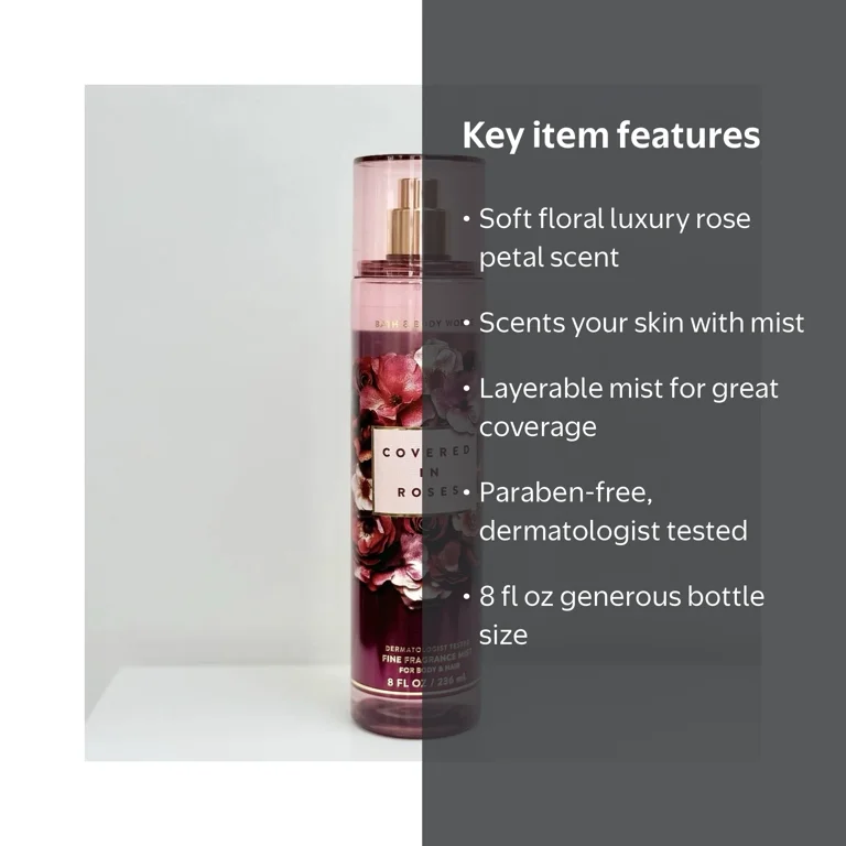 Bath and Body Works, Fine Fragrance Mist, 8 fl oz, Covered In