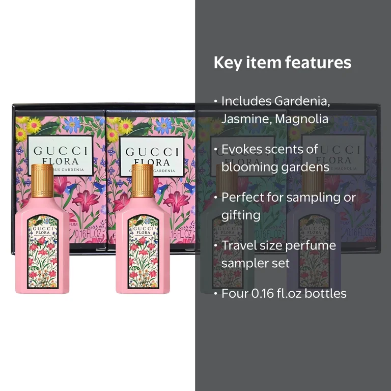Gucci Flora Gorgeous 4 x 0.16 fl oz Womens Perfume Gift Set