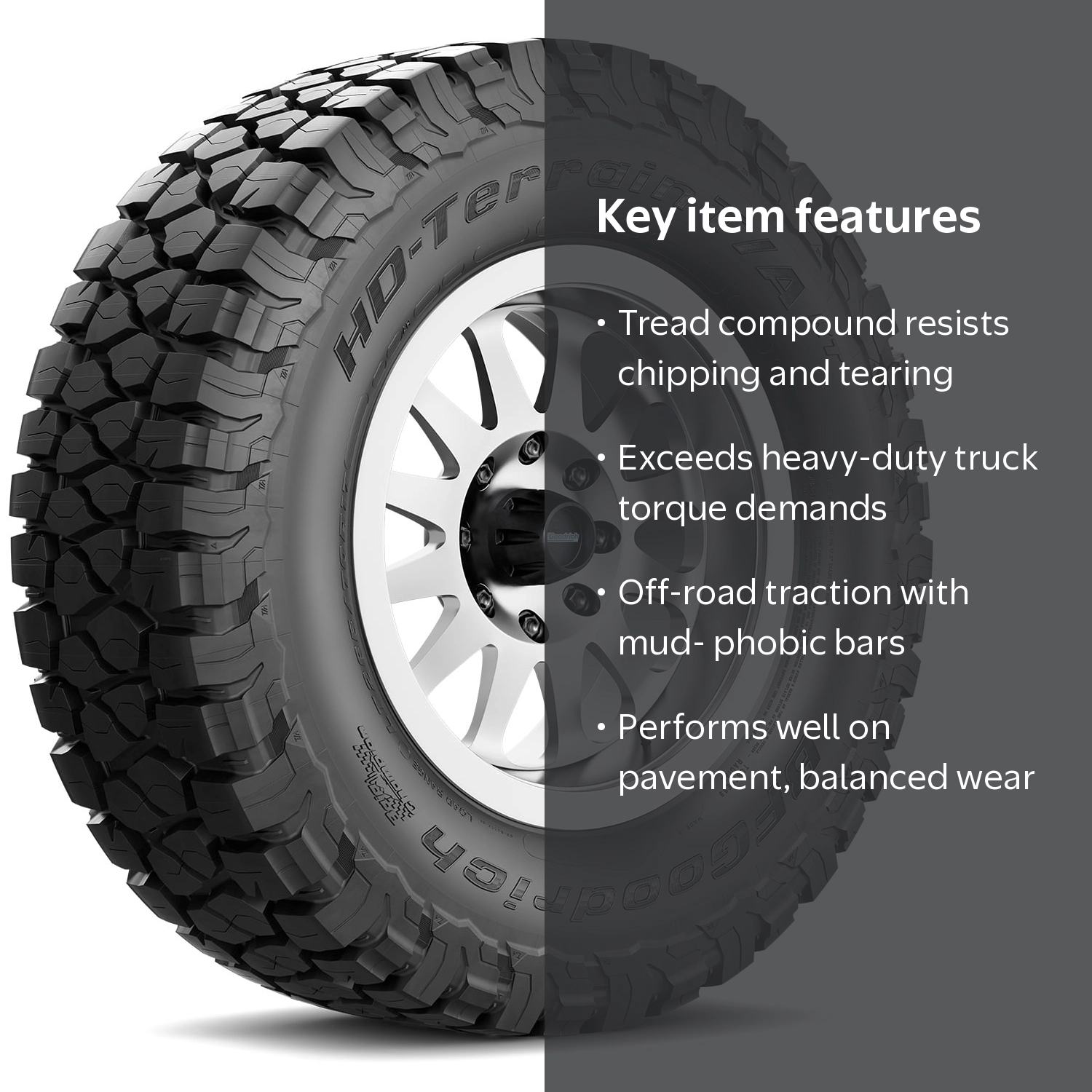 BFG HD-Terrain T/A KT LT295/65R20 129/126Q E - Walmart.com