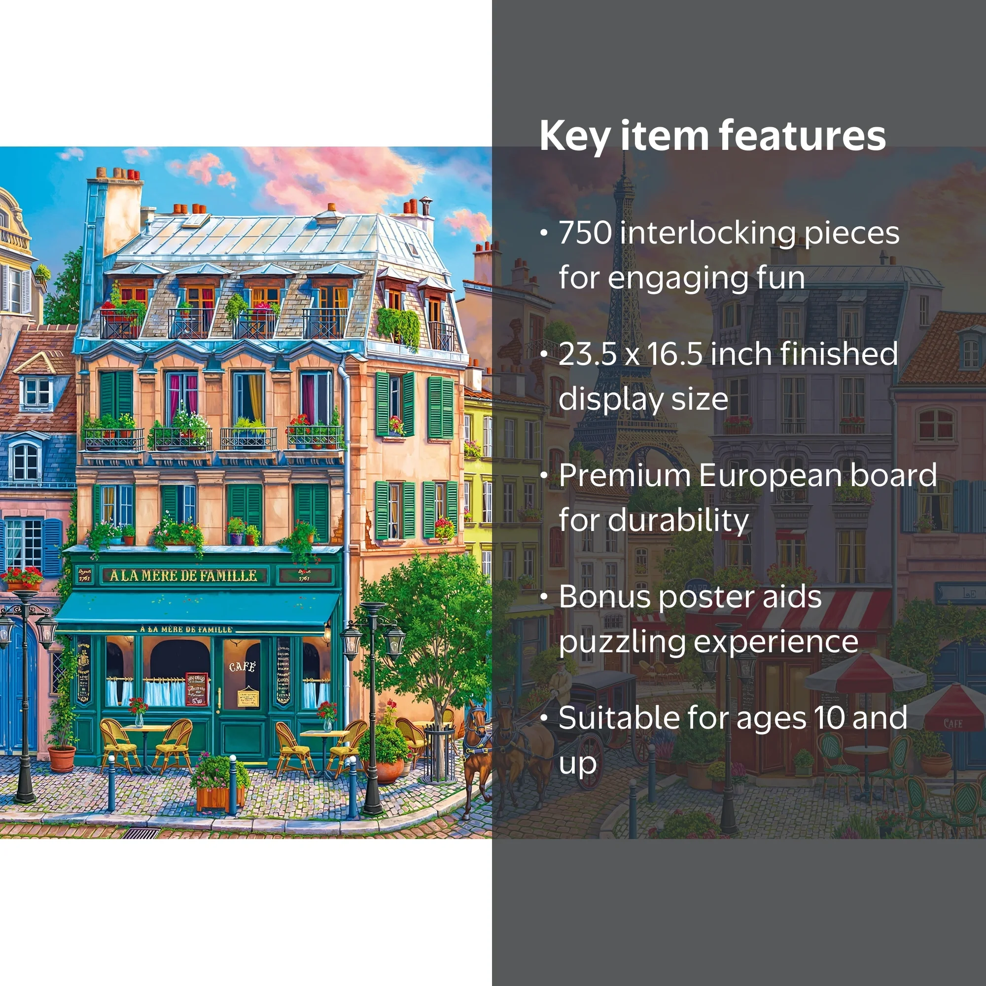RoseArt Colorluxe 750-Piece Paris Adult Interlocking Jigsaw Puzzle