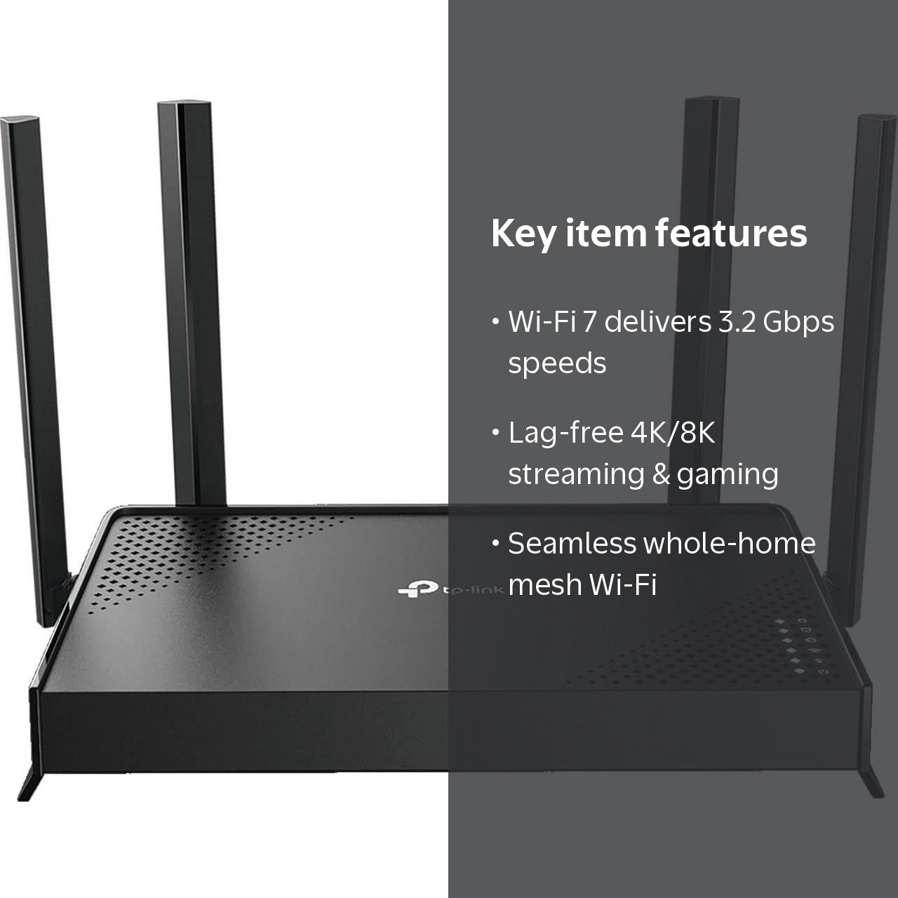 TP-Link Dual-band BE3200 Wi-Fi 7 Router with dual Gigabit Ports