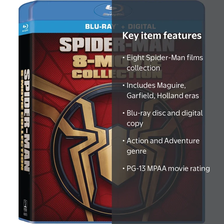Marvel Multi Collection Spider-Man 8 Movie Pack Blu-ray + Digital