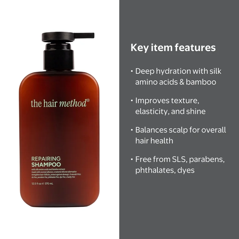the hair method Repairing Shampoo Silk Amino Acids Bamboo 12.5 oz