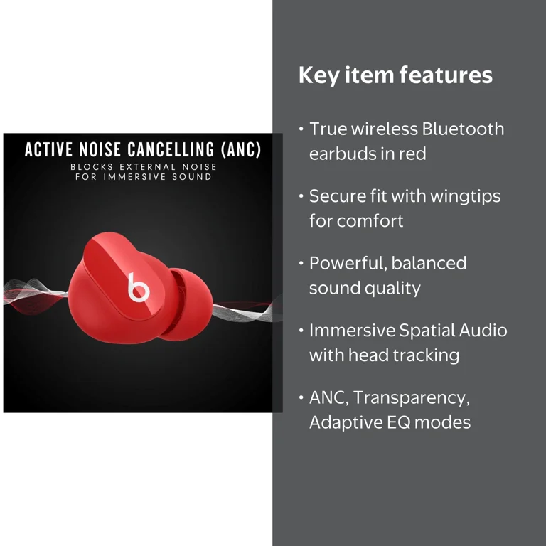 Beats by Dr. Dre Studio Buds Wireless Noise Cancelling Earbuds