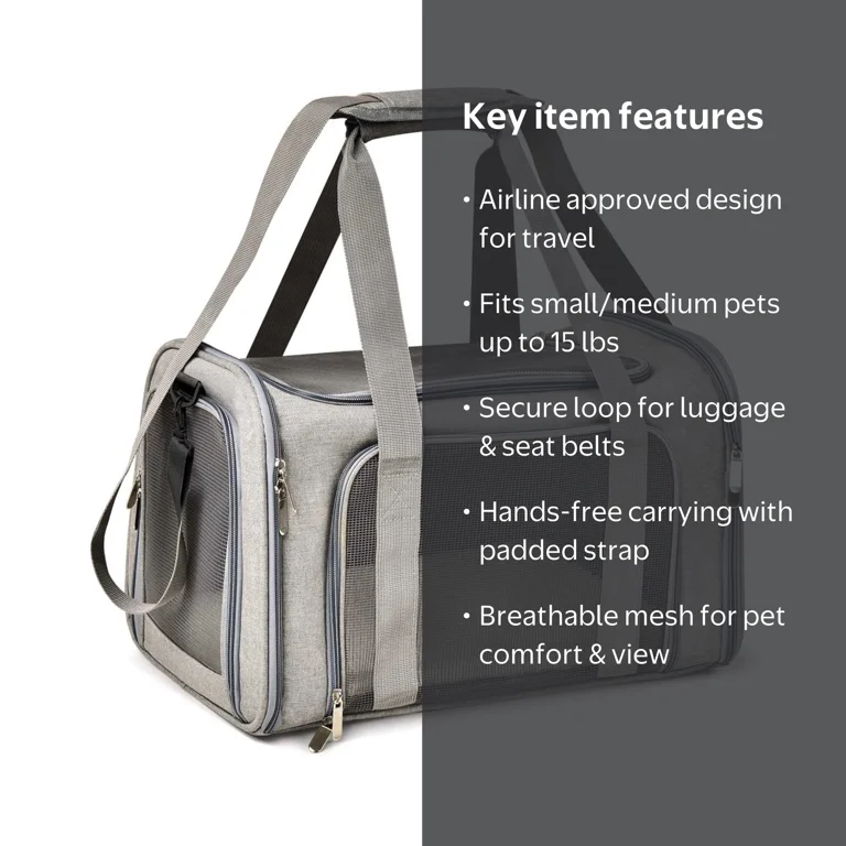 Wewdigi, Pet Carrier for Cats & Dogs, TSA Airline Approved, 15 lbs