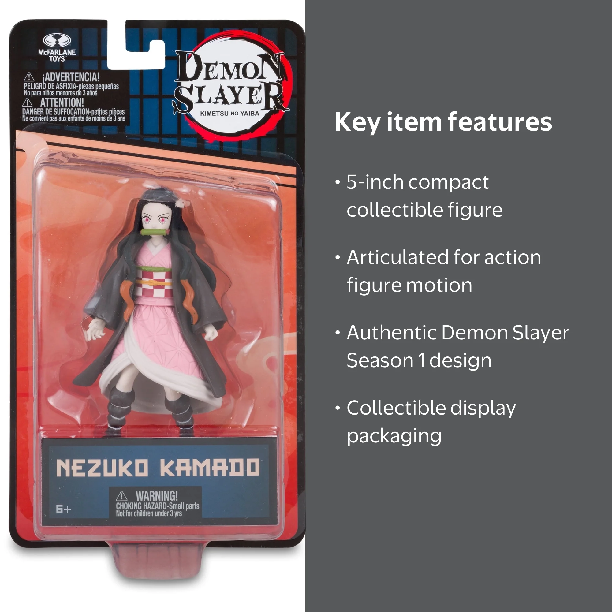 McFarlane Toys, Anime Figures, 5 Inch, Demon Slayer Nezuko Kamado