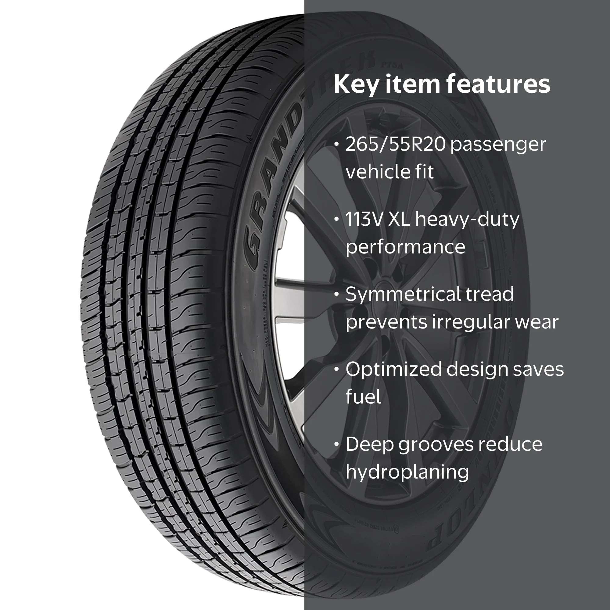 Dunlop Grandtrek PT5A Touring 265/55R20 113V XL Passenger Tire