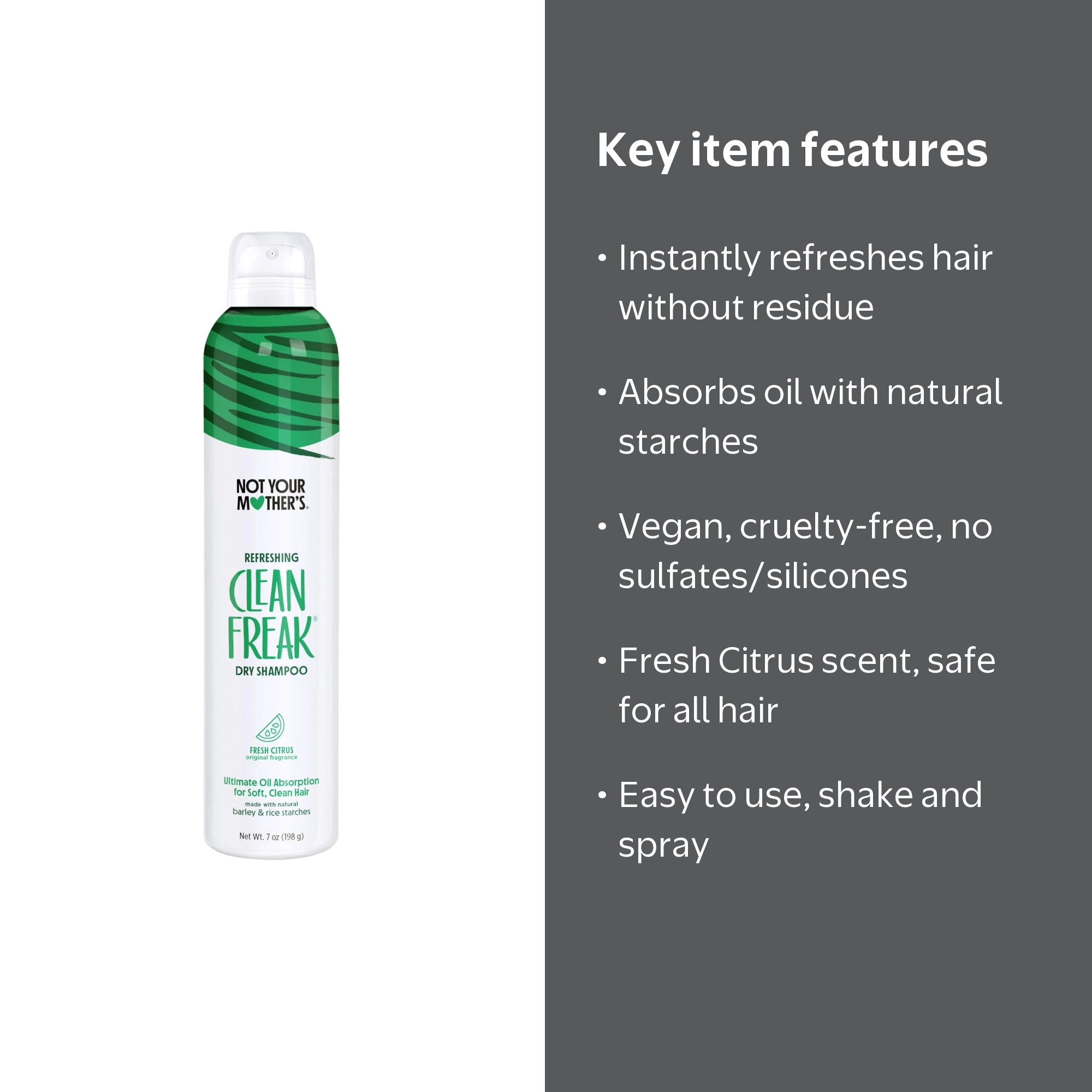 Not Your Mother's Clean Freak Refreshing Dry Shampoo, 7 oz