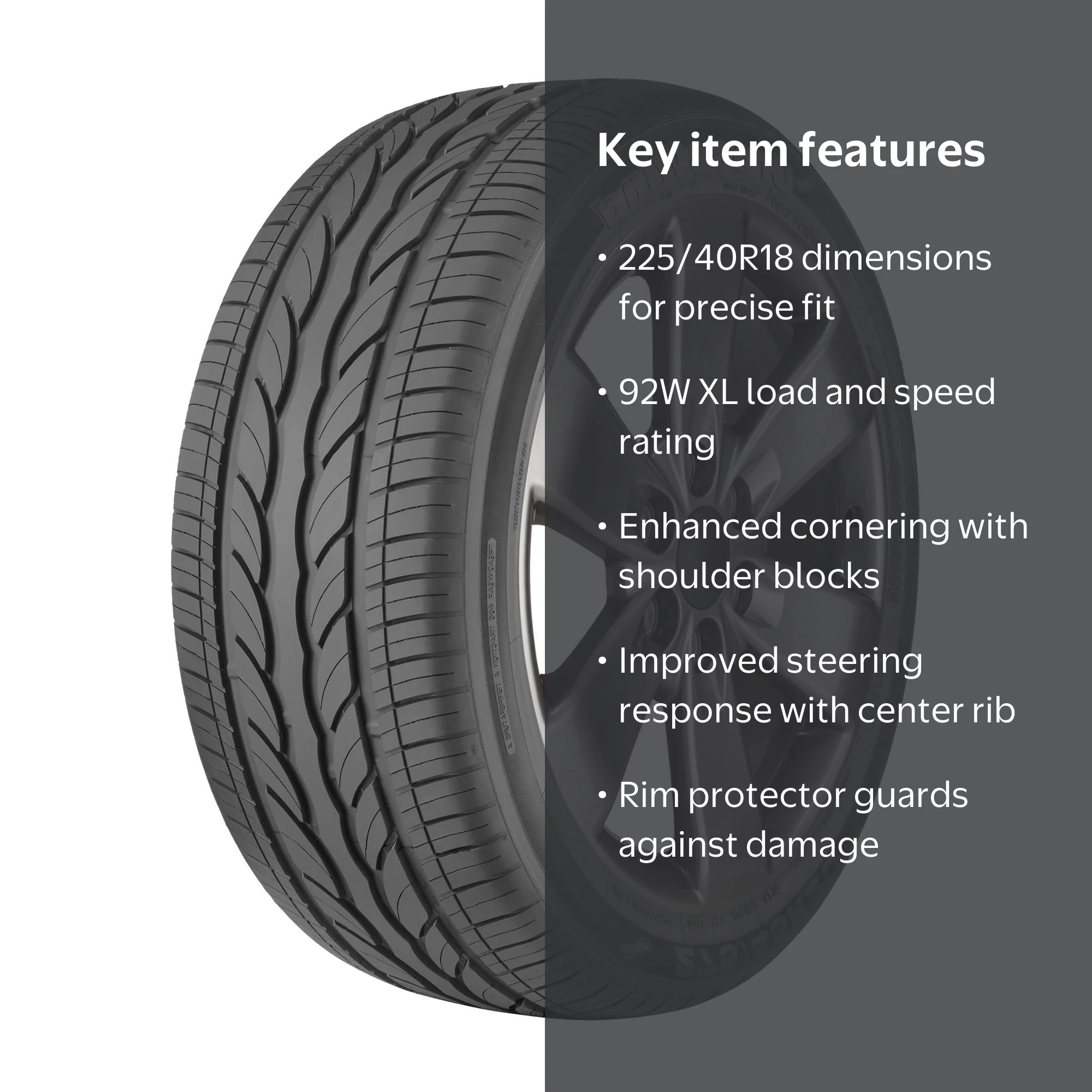Crosswind High Performance All-Season Passenger Tire, 225/40R18
