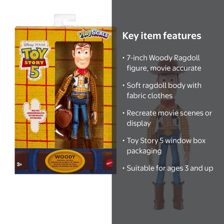 Disney Pixar Toy Story 5 Woody Ragdoll Edition Figure - Walmart.com