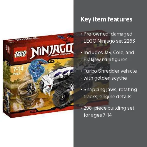 Pre-Owned Ninjago Turbo Shredder Set LEGO 2263 [Damaged] - Walmart.com