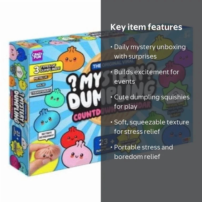 新品即発送 Surprise Countdown Calendar Dumpling Squishy Mystery Box Countdown Calendar, Daily Small