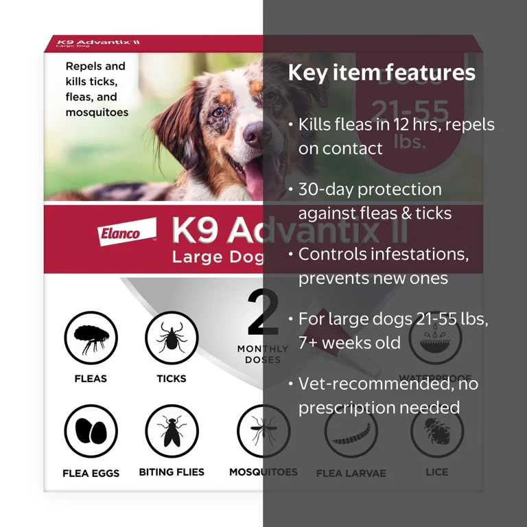 K9 Advantix II Pet Medication for Flea & Tick Prevention, Large