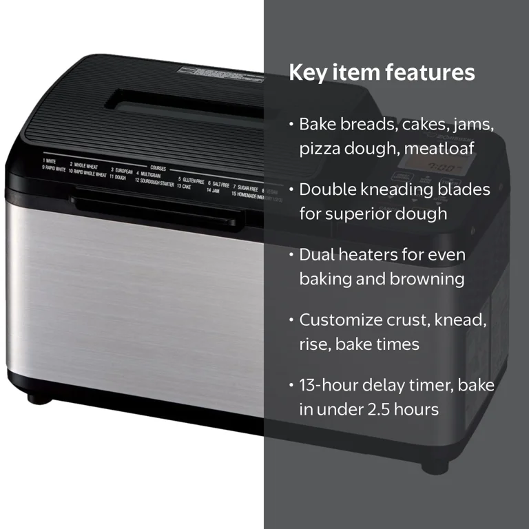 Zojirushi, Home Bakery Virtuoso Plus, 2 lb Bread Machine - Walmart.com