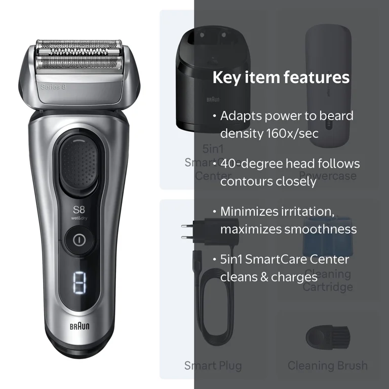 Braun, Electric Razor for Men, 8577cc, SmartCare Center - Walmart.com
