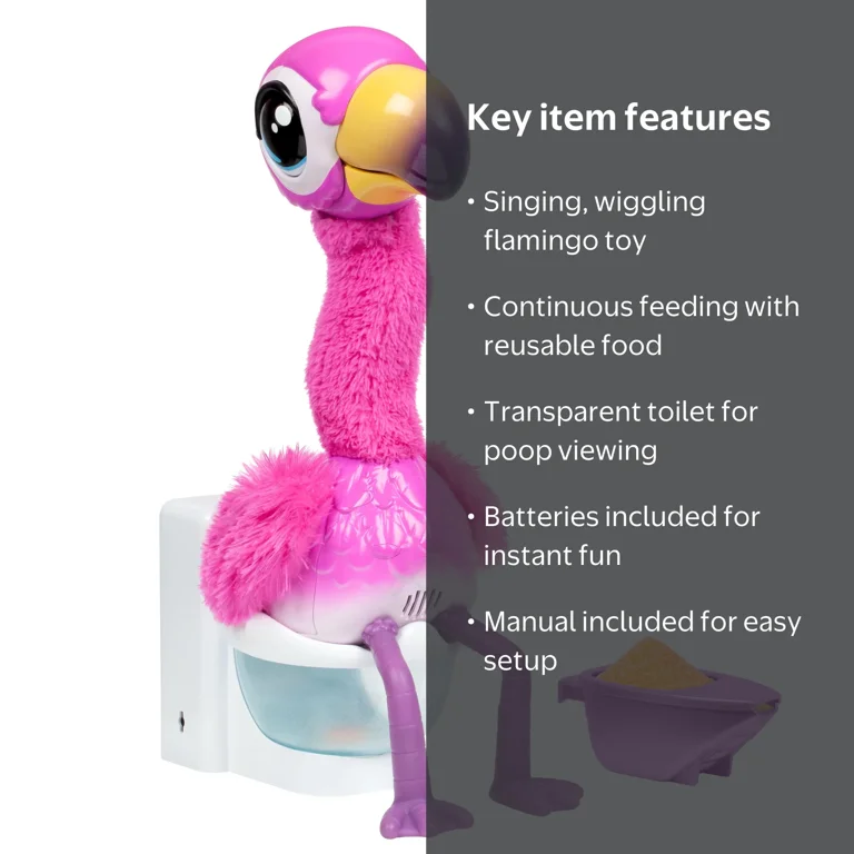 Little Live Pets Gotta Go Flamingo, Singing, Wiggling, & Pooping