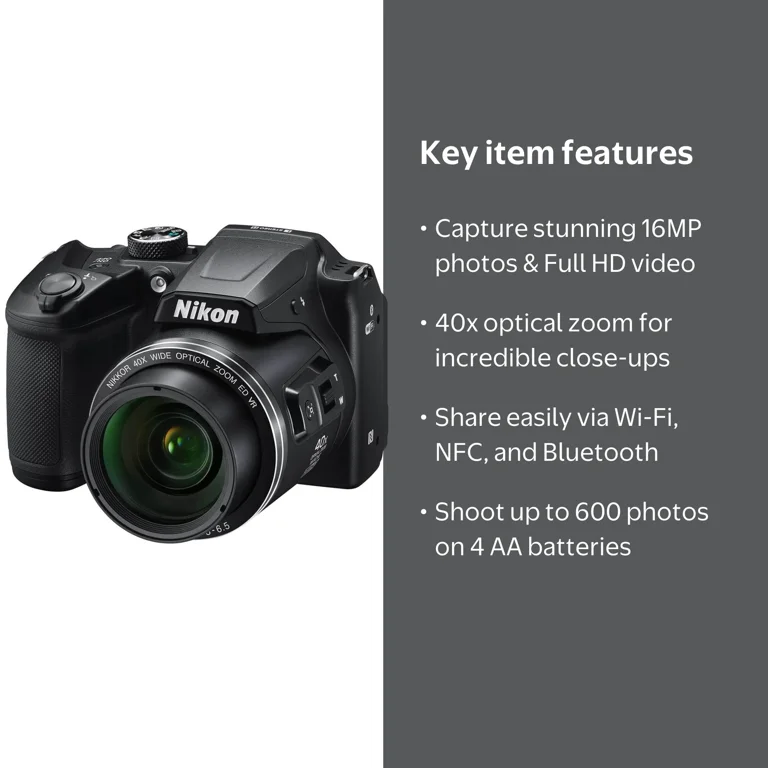 Nikon COOLPIX B500 Point & Shoot Digital Camera for Beginners