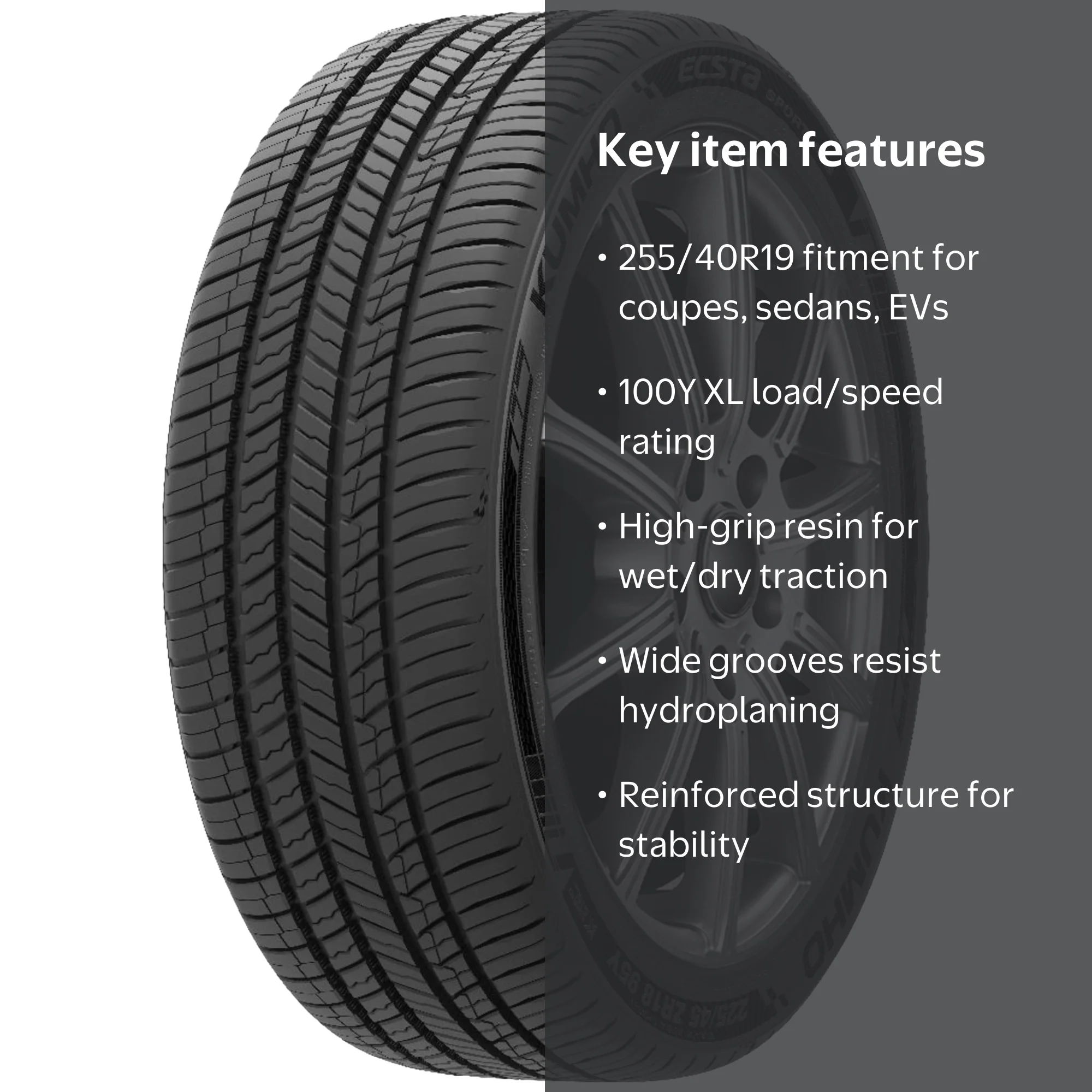 Kumho Ecsta Sport A/S PA71 All Season 255/40R19 100Y XL Passenger