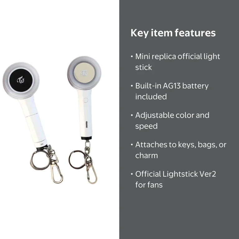 TWICE Lightstick Ver2 Keychain Kpop Mini Light Stick Official