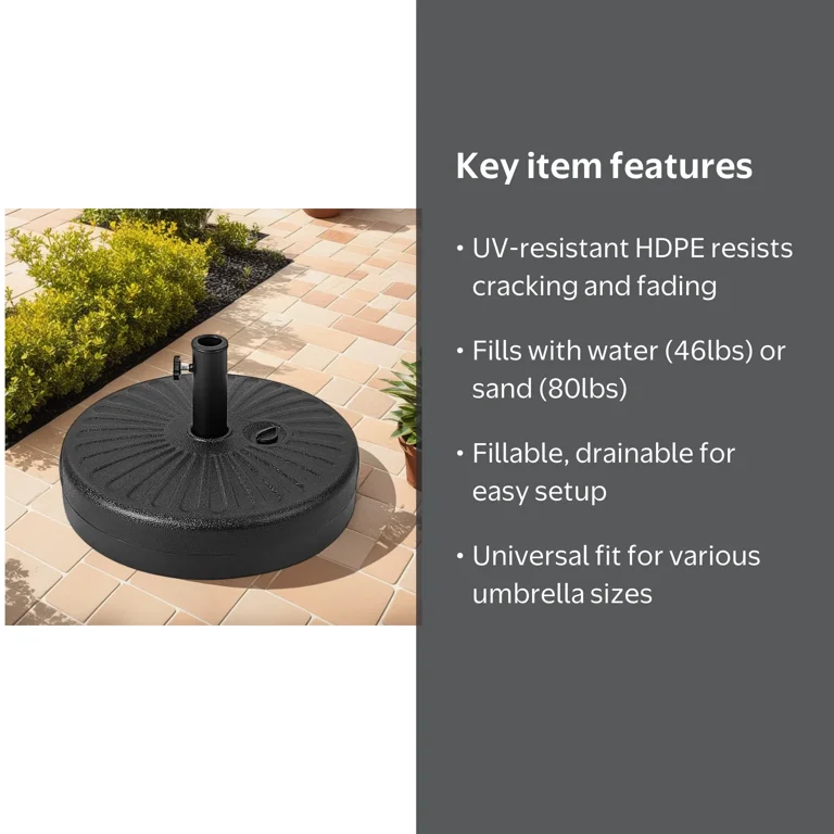 80 lb patio umbrella stand Lbs Universal Weighted Base Free Standing Heavy Duty standing umbrella base on your patio or at any outdoor event without worry 80 Lb. 2 Pc. Resin