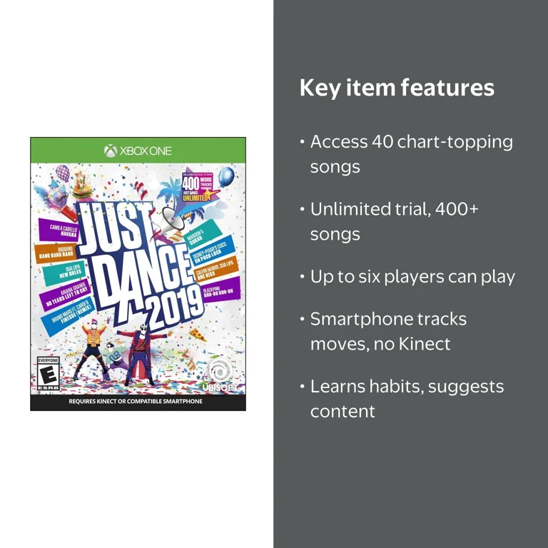 Ubisoft, Just Dance 2019 XB1, Dance Game for Xbox One, Physical