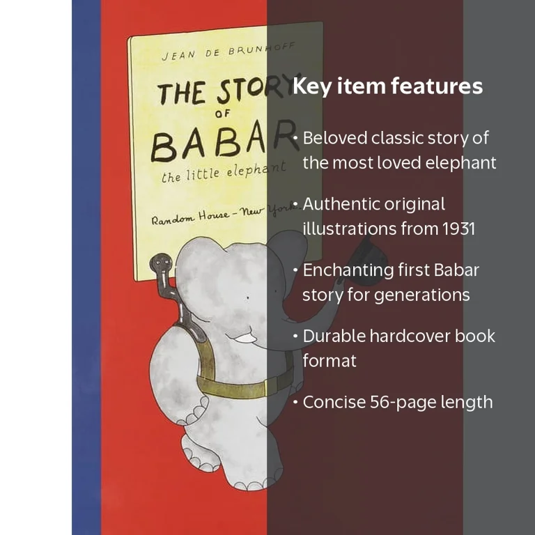 Babar The Story of Babar: The Little Elephant Hardcover - Walmart.com