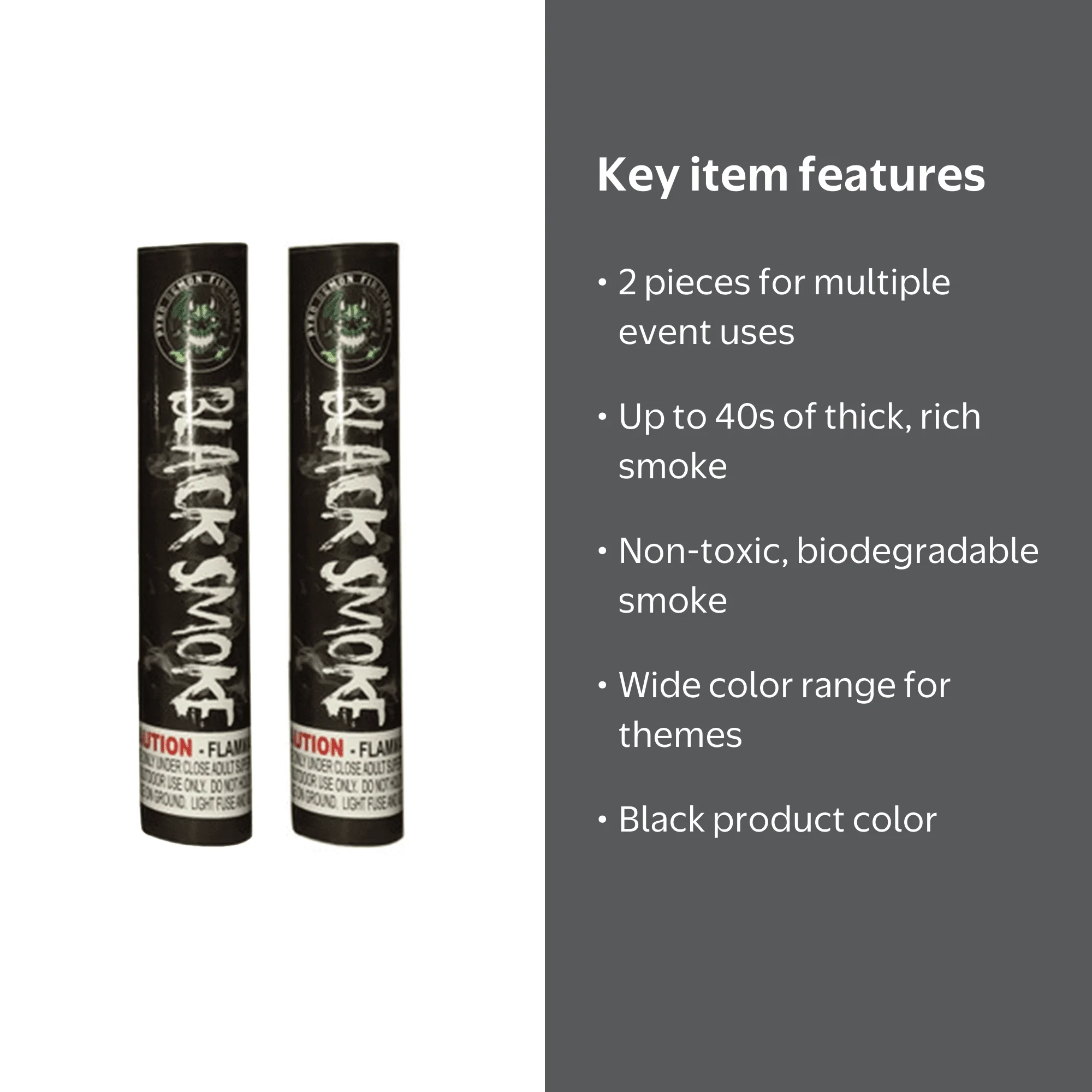 King of Sparklers Black Smoke Bomb Halloween Party Gender Reveal
