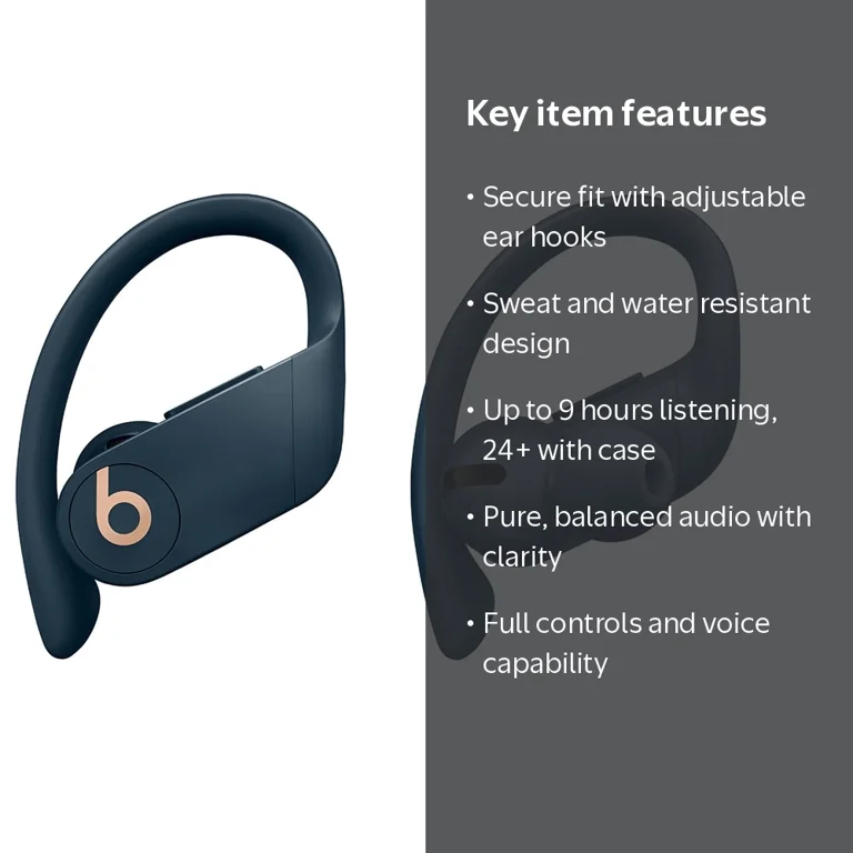 Beats by Dr. Dre, Powerbeats Pro Wireless Earbuds, MY592LL/A, Navy