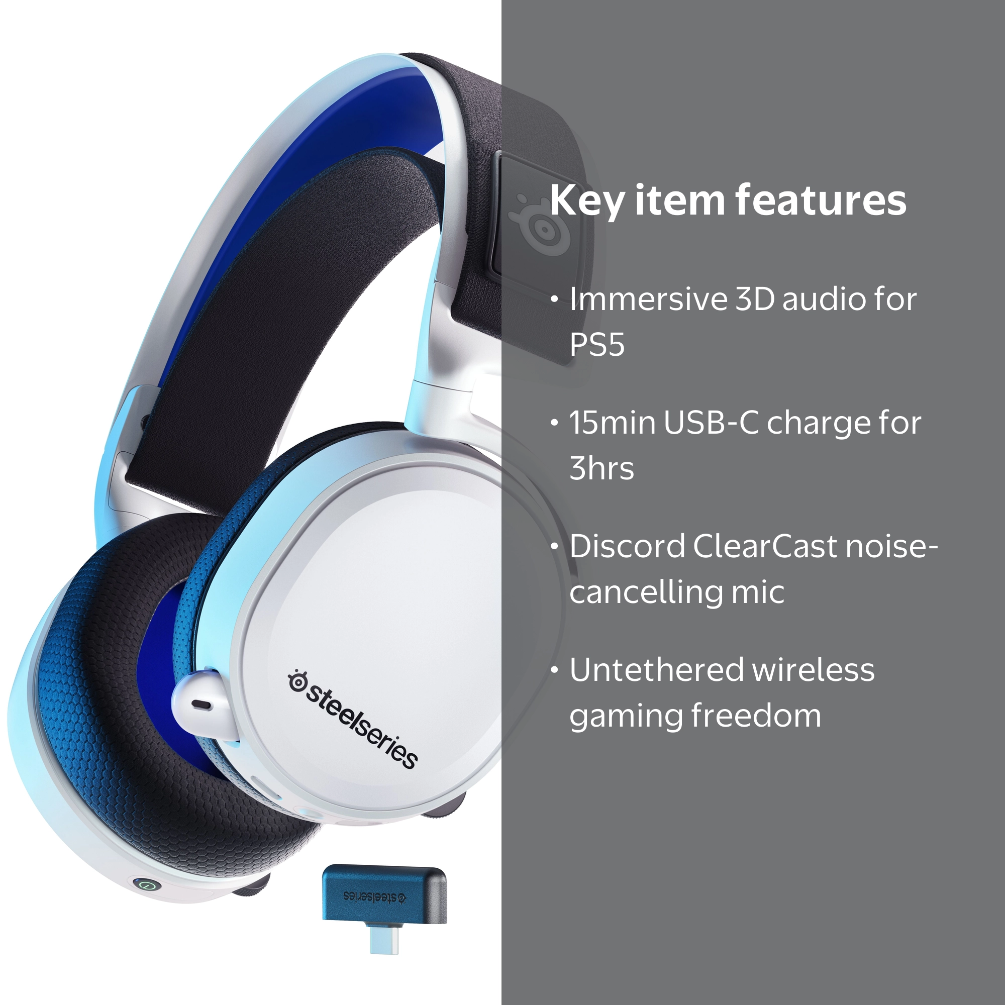 SteelSeries Arctis 7P+ Wireless Gaming Headset with Speaker