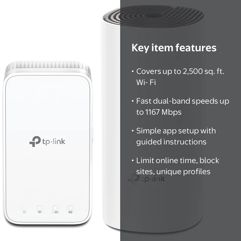 TP-LINK AC1200 Whole Home Mesh Wi-Fi System | 1 Router Plus