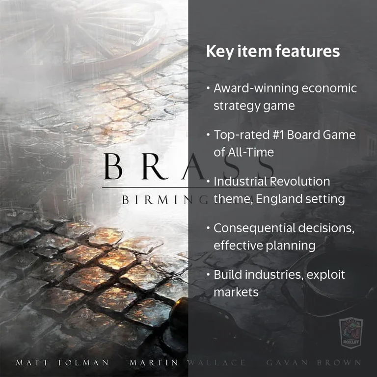 Roxley Brass: Birmingham Board Game, Industrial Revolution