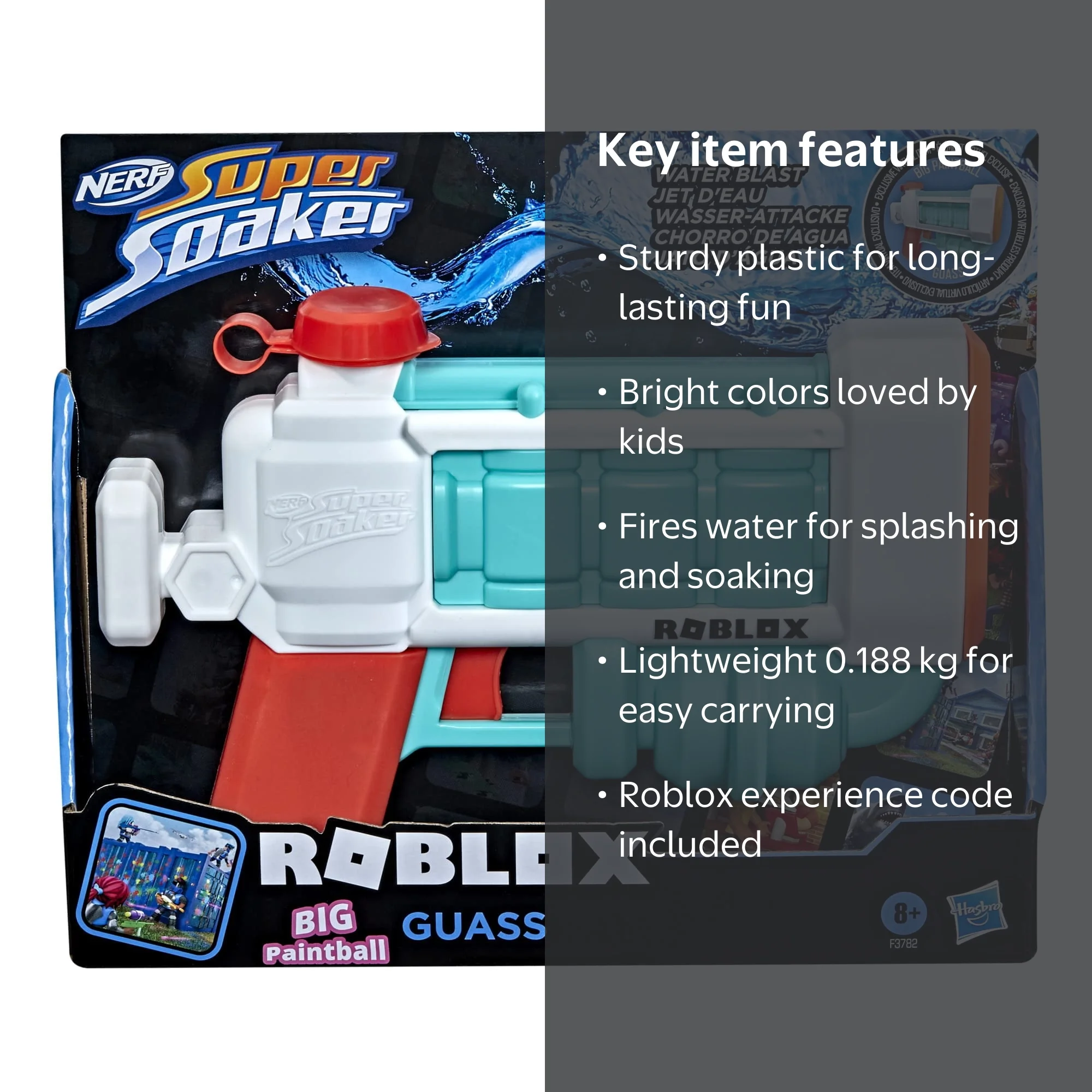 Nerf Roblox Super Soaker BIG Paintball Guass Water Blaster Toy
