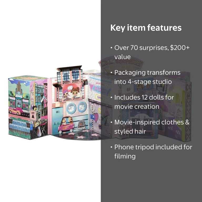 LOL Surprise! Fierce OMG Movie Magic Studios with 70+ Surprises