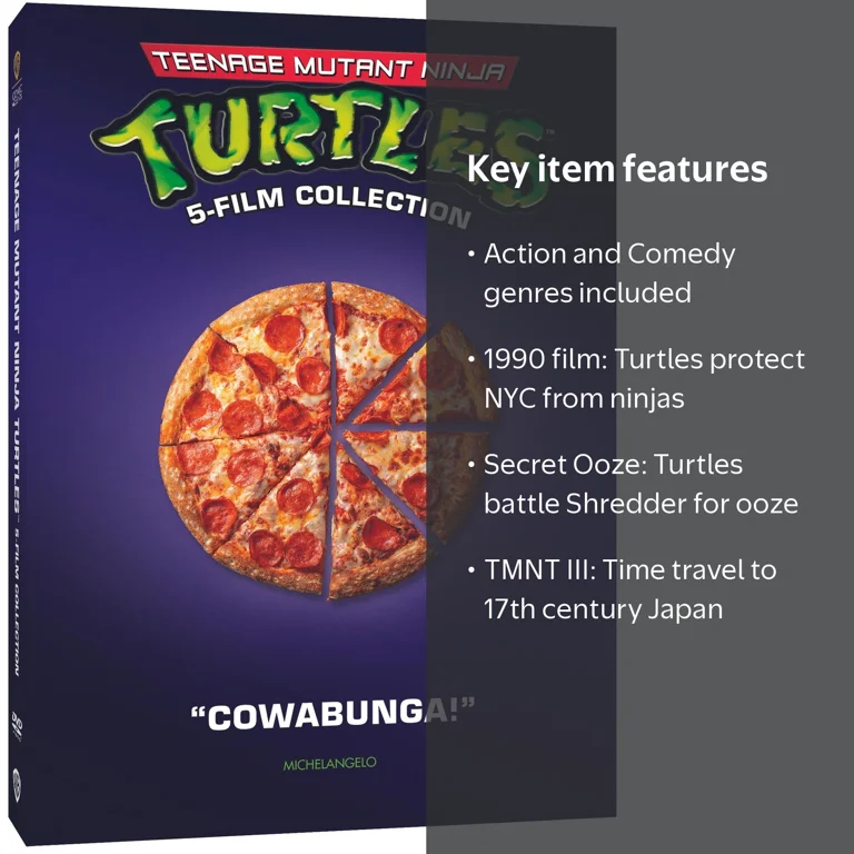 5-Film Set: TMNT (Teenage Mutant Ninja Turtles, Secret Ooze, TMNT