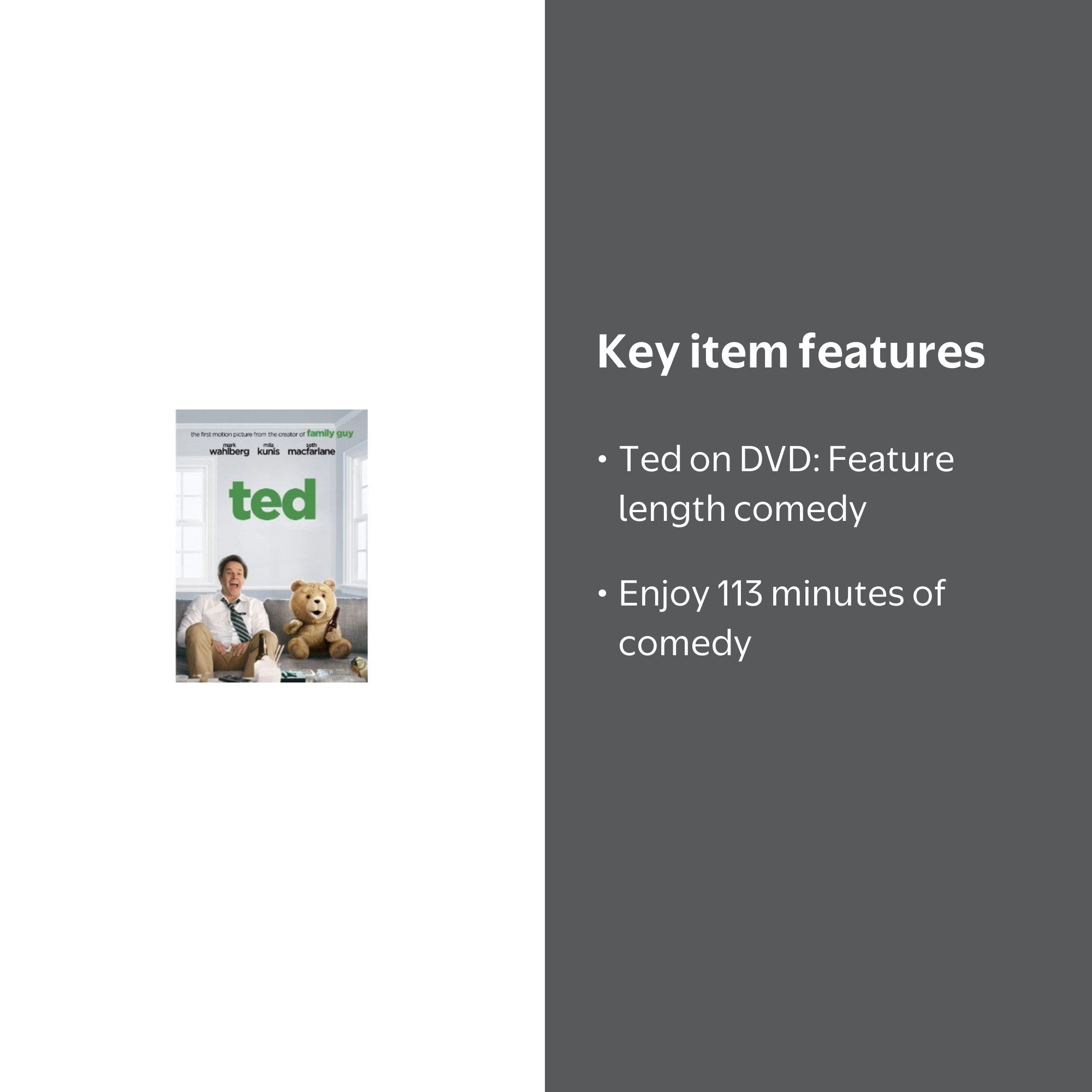 Ted [DVD], Feature,Comedy,Comedy,Comedy, - Walmart.com