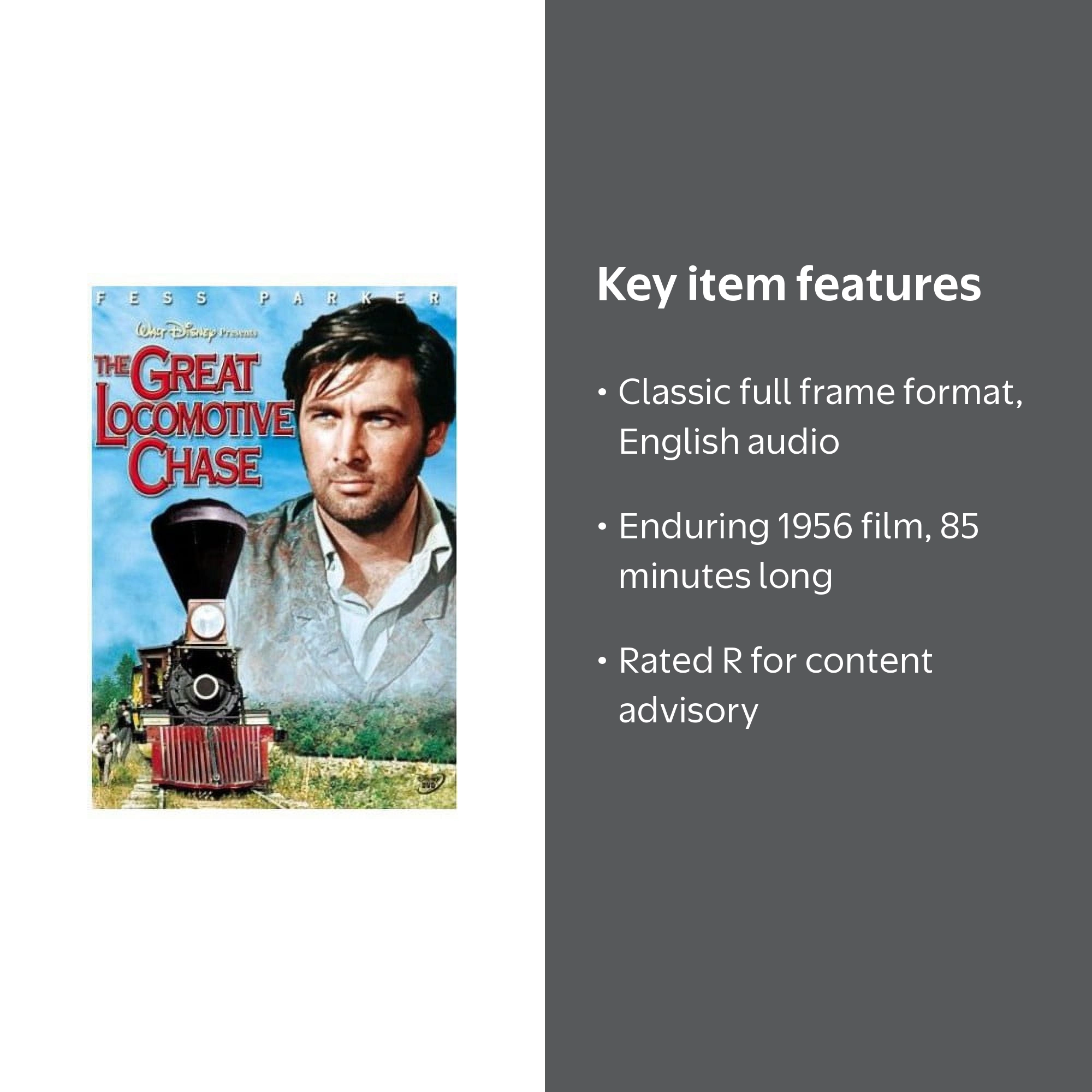 Mill Creek's The Great Locomotive Chase - Walt Disney Drama DVD