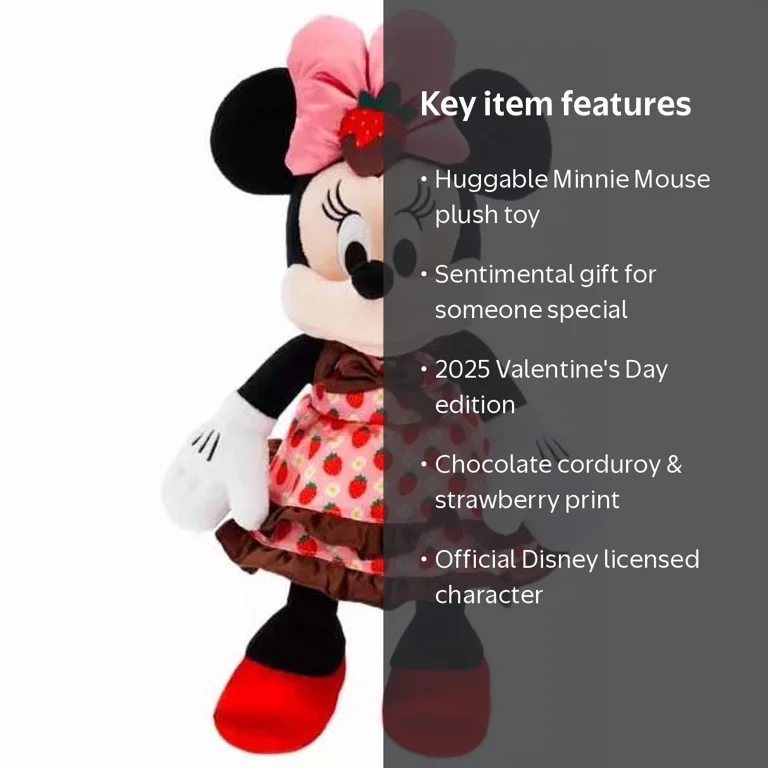 Disney 2025 Valentine's Day Minnie Mouse Plush (Chocolate Corduroy